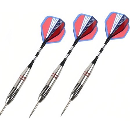 Ammattimainen teräskärkiset tikat - Alumiinivarret, tikka siivet, 24 grammaa - 3 kpl
