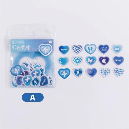 45 Ark Multi Glänsande Hjärtklistermärke För Scrapbooking Diy D