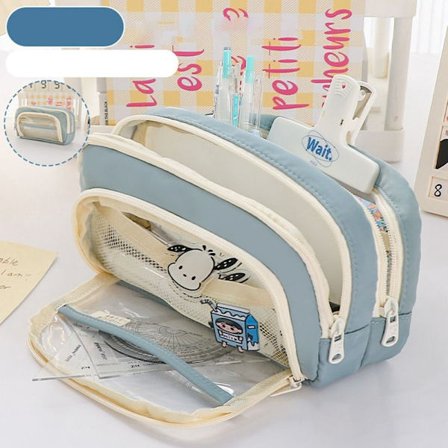 Transparent pennväska brevpapper BLÅ - spot sales