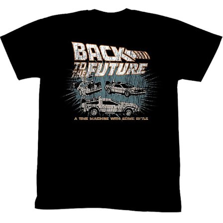 Tilbake til fremtiden tidsmaskin med stil skjorte