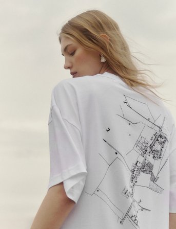 BECH Bech City Map T'-Shirt - White - XS