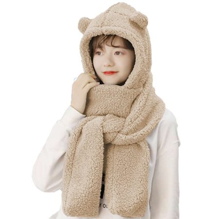 Tyttöjen talvinen lämmin sarjakuva pehmohattu tytöille