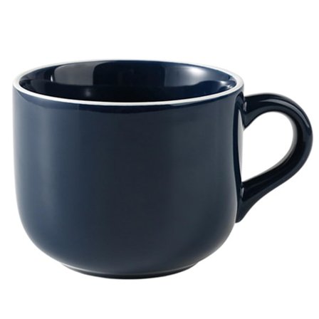 Ekstra stor keramisk kaffekop, 68 cl, velegnet til morgenmad og suppe, tåler mikroovn og opvaskemaskine, med et bredt håndtag.