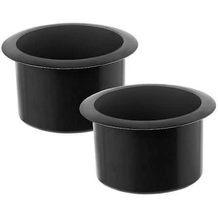 OUNONA 2 st Svarta Plast Fåtöljhandtag Ersättning Mugghållare Insats för Soffa Båt Soffa Fåtölj Bil Lastbil Bord