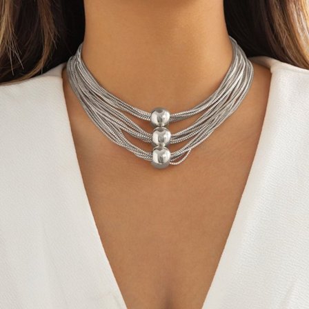 Chunky Choker Halskæde Chunky Chain Halskæde SØLV