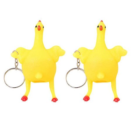 10 kpl Outoja Kana-Avaimenperiä Prank-Työkaluja Temppuihin Paineen Purkamiseen