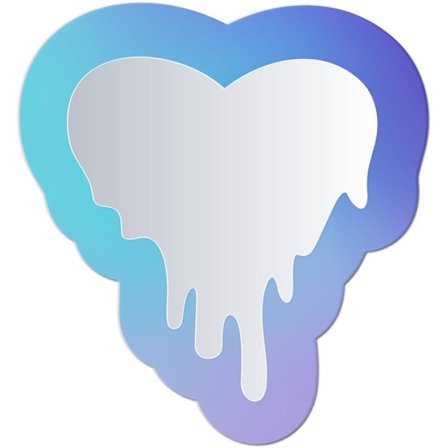 Dekorativt speil for skap, magnetisk speil for kjøleskap, egnet for sovesaler, bad, skap (H)