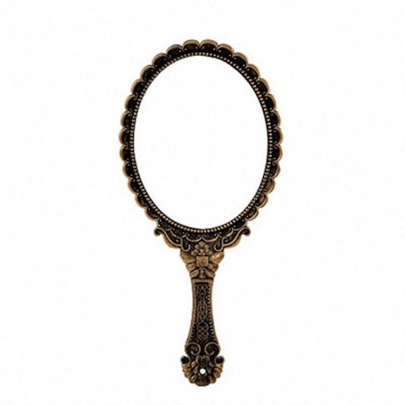 (Antik Mässing) Bärbar Vintage Handspegel med Handtag