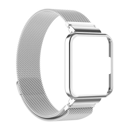 Sølv Sølv Metallreim med Klokkeramme kompatibel med Xiaomi Redmi Watch 2 Lite kompatibel med Xiaomi Redmi Watch 2 Lite
