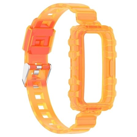 Huawei Band 7 / Honor Band 6 transparent klockarmband med skydd - Transparent Orange