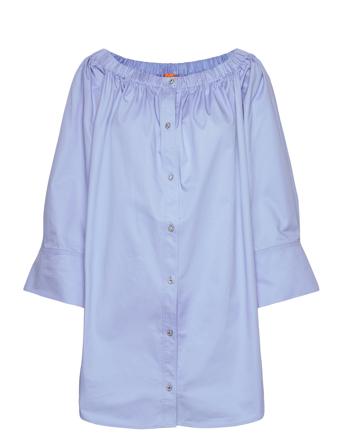 Amanuel Solid, 1688 Heavy Poplin Dresses Shirt Dresses Blå STINE GOYA*Betinget Tilbud