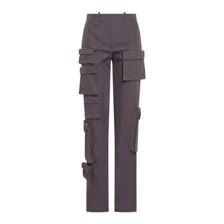 Off White Straight Bukser Grå, Dame Bukser, Størrelse: XS