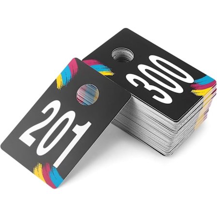 Live Plastik Numre Tags, Normal og Omvendt Spejlbillede Garderobe Checks, Genanvendelige Forsyninger, Bøjlekort til Tøj