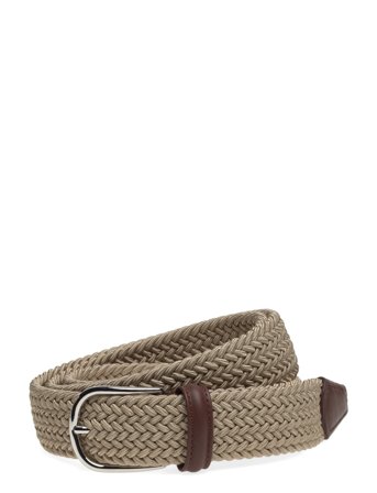 Anderson's Elastic Woven Belt Black - 3,5 - Khaki green - 105