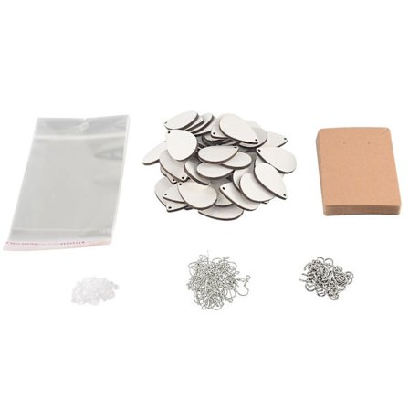 50 stk. Sublimeringsprodukter - Med øreringe og hopringe, velegnet til jule-DIY