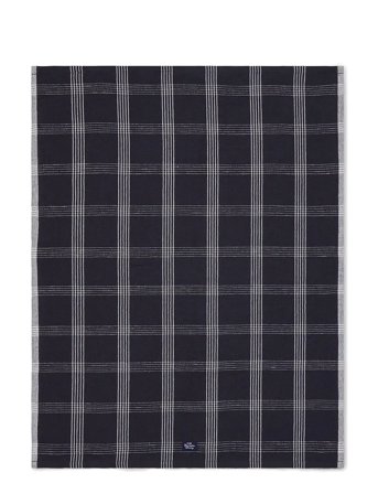 Lexington Home Checked Linen/Cotton Kitchen Towel - Black - 50X70