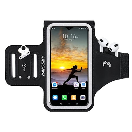 Löpning Sport Armband Dragkedjeväska För AirPods Pro iPhone 16 15 14 13 12 11 Pro Max Samsung S24 Ultra Mobiltelefonfodral Hållare Armband
