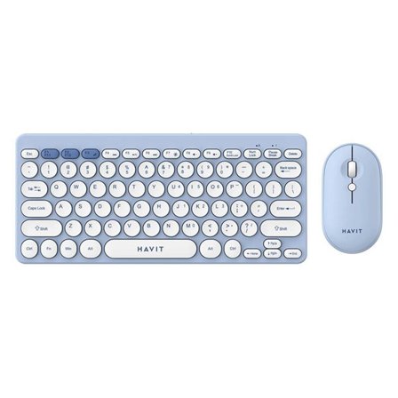 Havit KB279GCM trådlöst 2-i-1 gaming set tangentbord + mus (blå) (QWERTY)