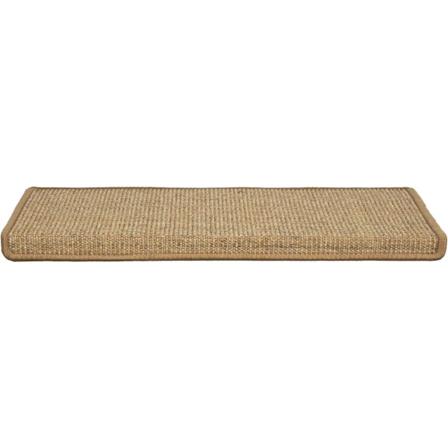 Sisal trappetrinnemåtter indendørs 1 stk. firkantet (kork, med læbe 65 x 24 cm)
