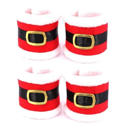 Servetthållare Tomte / Jul 4-pack Röd