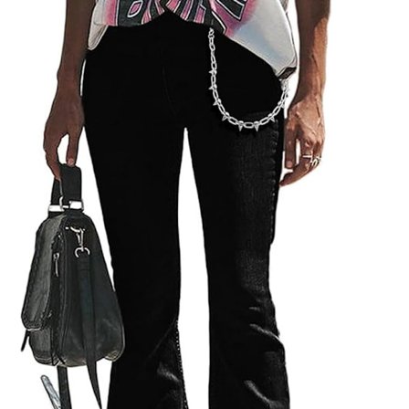 Vintage Harajuku Punk Cool Bukser Jeans Kæde Mode Smykker Tilbehør til Kvinder Piger Sød Taljekæde