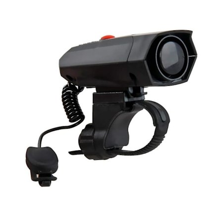 Cykelhorn, elektrisk super høj 5 tilstande cykelhorn cykel cykelstyr ring alarmklokke cykelhorn til mountainbikes landevejscykler (sort)