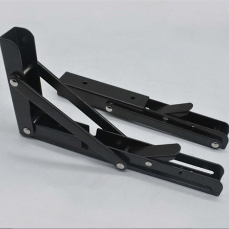 Taottu rautakiinnike Musta laakeri Paksuuntava hylly Kolmio Laminaatti Seinäkiinnike Kelluva kiinnike Kiinteät lisävarusteet (2 kpl)