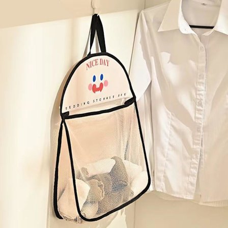 Disse pladsbesparende opbevaringsposer og vægmonterede opbevaringsnet er perfekte til at organisere småting i hjemmet.