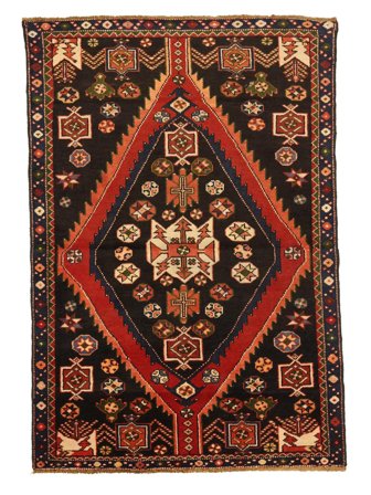 Anudada A Mano Hamadan Alfombra 110X157 Oriental De Lana Pequeño