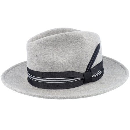 Bailey - Grey fedora Kapelusz - Marack Oxford Mix Fedora @ Hatstore