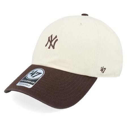 47 Brand - MLB Beige unconstructed Czapka Z Daszkiem - New York Yankees Base Runner TT Clean Up Natural/Brown Dad Cap @ Hatstore