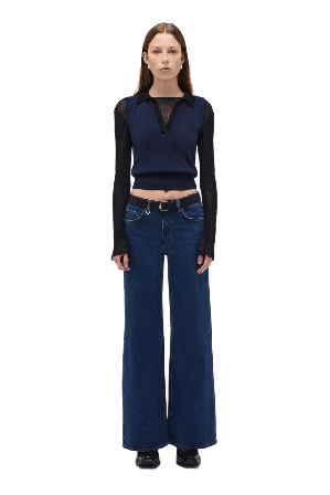 Neuw Eva Wide Indigo Musemid Jeans Dam Blå w31l34