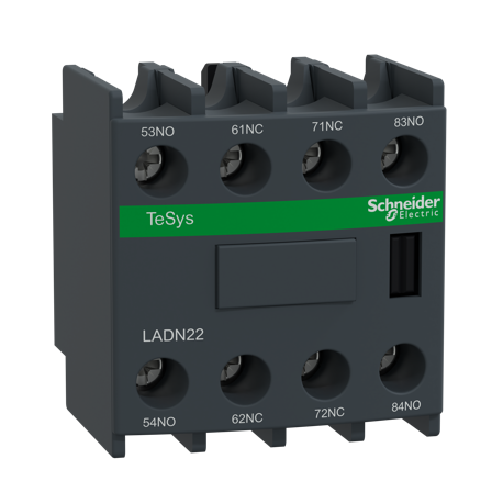 Schneider Electric LADN22 Hjelpekontaktblokk 2SL+2BR, Elfordeling & strømforsyning