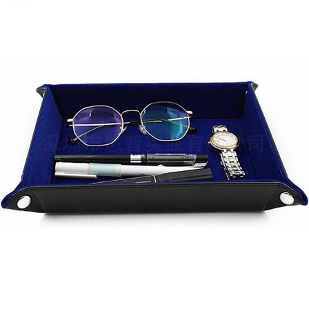 Pöytä säilytyslokero Nahka SININEN