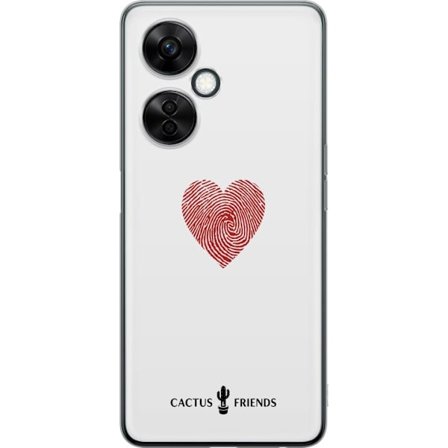 Kompatibel Mobilcover til OnePlus OnePlus Nord CE3 Cactus and Friends - Fingerprint Love