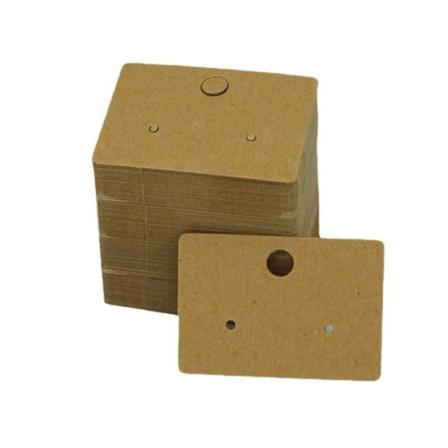 200 STK Øreringe Display Kort Ørestikker Holder BRUN 4,5X3,2CM brown 4.5x3.2cm
