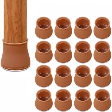 Tuolin jalan suojus, Tuolin jalan pää, Tuolin pehmuste, Silikoni huopapehmusteilla, Liukumaton, Naarmuuntumaton, Soveltuu huonekalujen jaloille 30-