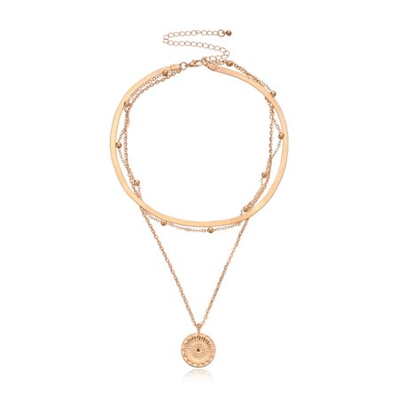 All-match rund tag halsband fashionabla kvinnlig personlighet simp