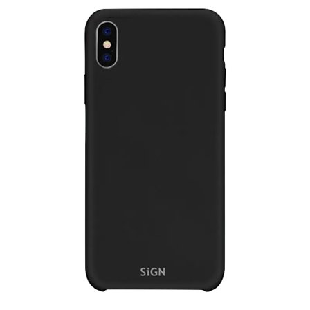 SiGN iPhone XS Max Skal Liquid Silicone - Svart