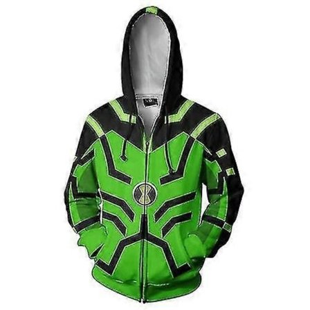 Game Ben 10 Alien Force hettegenser Halloween Cosplay Kostyme Menn 3D Trykt Høst Lang Ermet Hettegenser Glidelås Genseren - Perfet