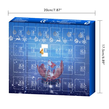 Julekalender med 24 DIY-perler og 2 armbånd - Nedtællingskalender til jul - Julegave til børn og piger [HK]