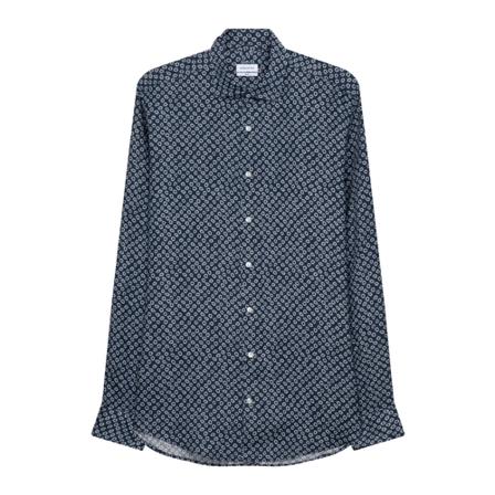 Seidensticker Linen shirt Slim , Blauw , Heren , Maat: M