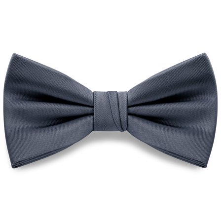 Graphite Pre-Tied Satin Bow Tie for Men - Pre-tied bow ties