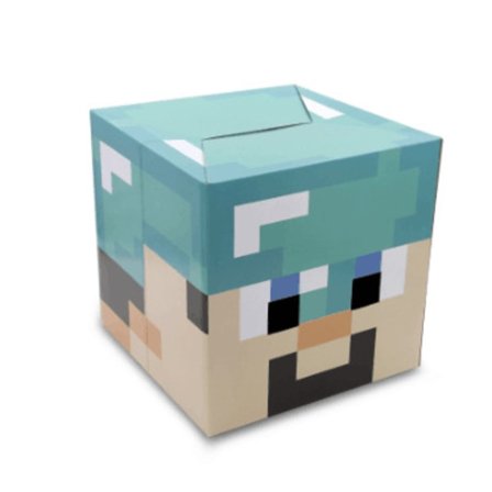Minecraft huvudbonad Enderman Lilla Svarta Creeper Steve kartonglåda rekvisita speltillbehör