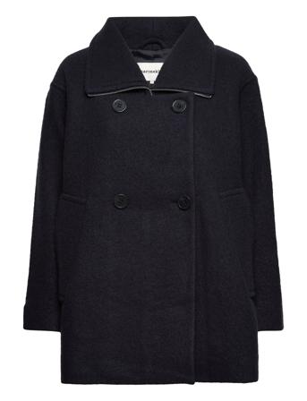 Hildur Solid Outerwear Coats Winter Coats Navy Marimekko