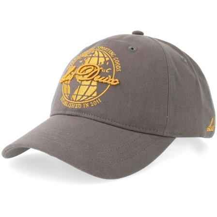 Les Deux - Grå unconstructed Keps - Globe Logo Dad Cap Raven Grey Dad Cap @ Hatstore