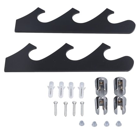 1 par sværdholder stativ sværd display rack vægmonteret samurai sværd bøjle til hjemmetSort