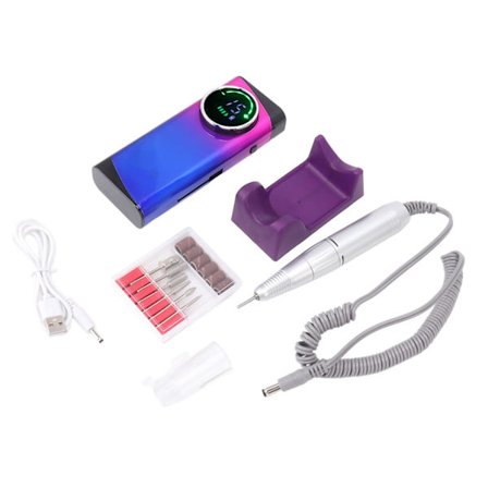 Elektrisk nagelpoleringsmaskin 30000RPM USB-laddning med 2600mAh batteri - Nagelfilset med 6 nagelborr