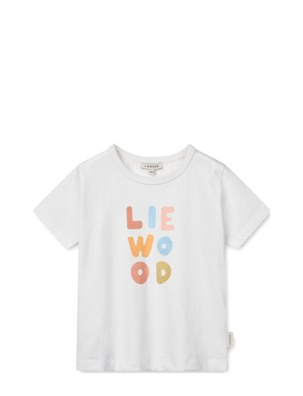 Liewood Apia Placement Shortsleeve T-Shirt - White - 110
