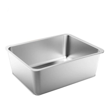 Stainless Steel Litter Box, 17.5 X 13.5 X 6 Inches, Odor-Free, Non-Stick, Easy to Clean